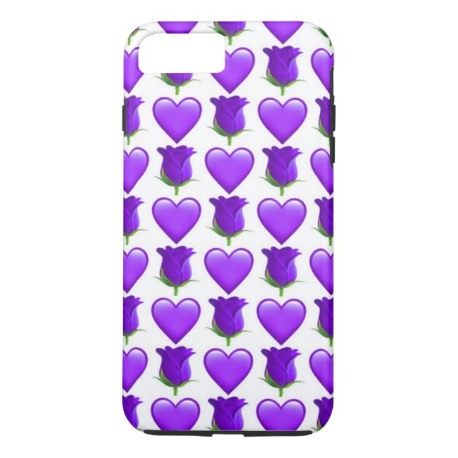 Purple Rose Emoji iPhone 8/7 Plus Phone Case (Back)