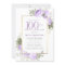 Purple Rose Floral 100th Birthday Party