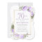 Purple Rose Floral 70th Birthday Party Invitation