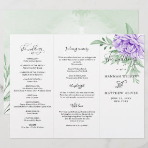 Purple Rose Floral Eucalyptus Wedding Ceremony