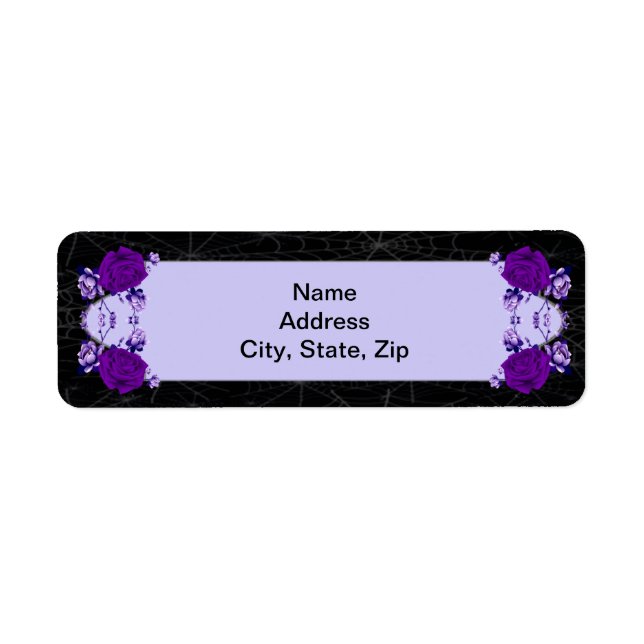 Purple Rose Floral Spiderweb Fall Wedding (Front)
