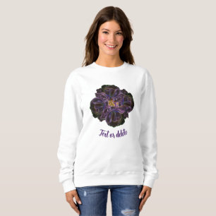 Purple Rose Flower Bouquet Abstract Personalized Sweatshirt