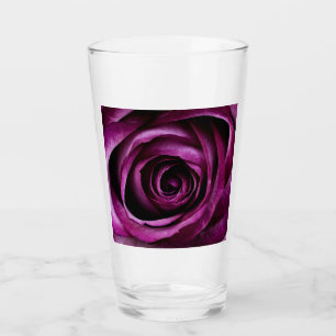 Purple Rose Flower Glass