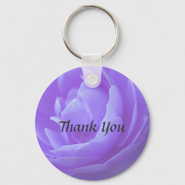 purple rose flower keychain (Front)