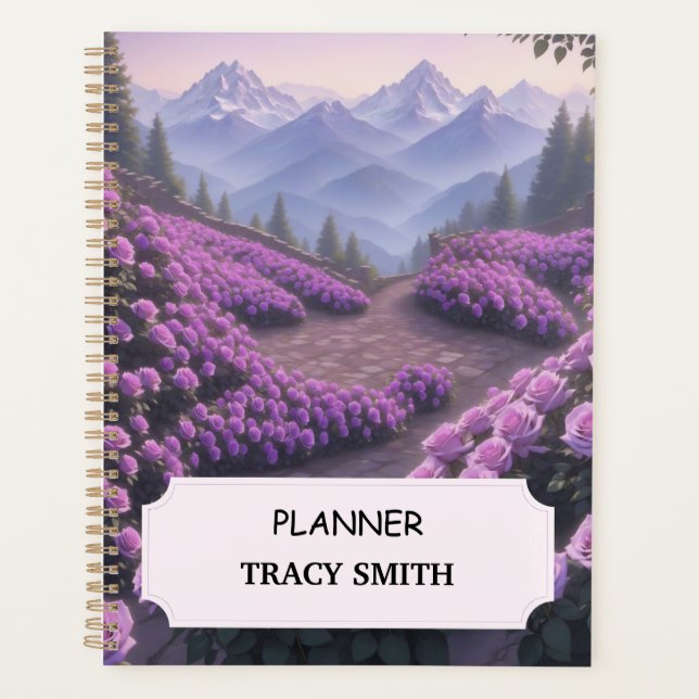 Purple Rose Garden  Planner (Front)