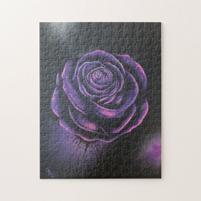 "Purple Rose" Jigsaw Puzzle (Vertical)
