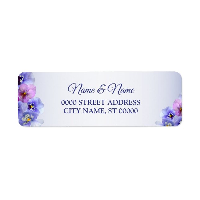Purple rose Lilac Mariage Floral Adresse de retour (Devant)