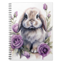 Purple Rose Lop Bunny Rabbit