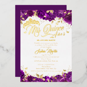 Purple Rose Mis Quince Quinceanera 