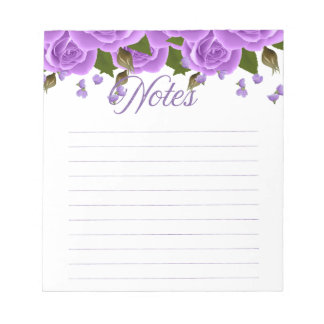 Purple Rose Notepad