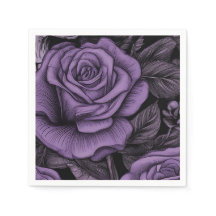Purple Rose Pattern, Gothic wedding, Lovers