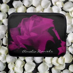 Purple Rose Personalized Laptop Sleeve