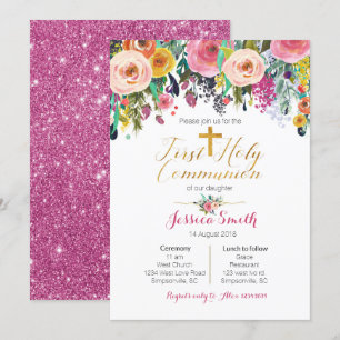Purple rose Premières Invitations de communion