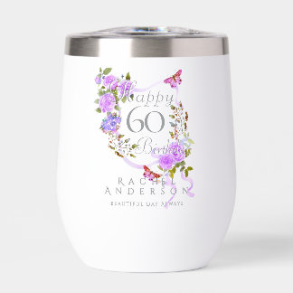 Purple Rose Ribbon 60th Birthday