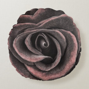 Purple Rose Round Pillow