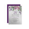 Purple Rose Silver 25th Wedding Anniversary Invite