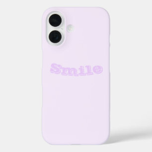 Purple Rose Soft Pale White Pastel Solid Color iPhone 16 Case
