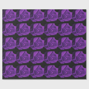 Purple Rose Valentine's Day Wrapping Paper
