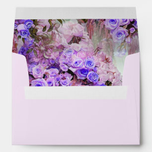 Purple Rose Wedding Envelope