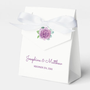 Purple Rose Wedding Favor Box
