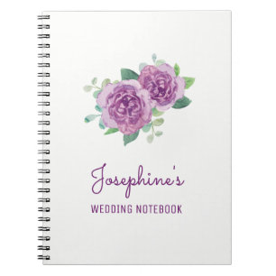 Purple Rose Wedding Planning Notebook