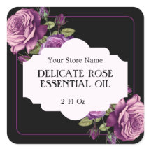 Purple Rose Witchcraft Sticker Label