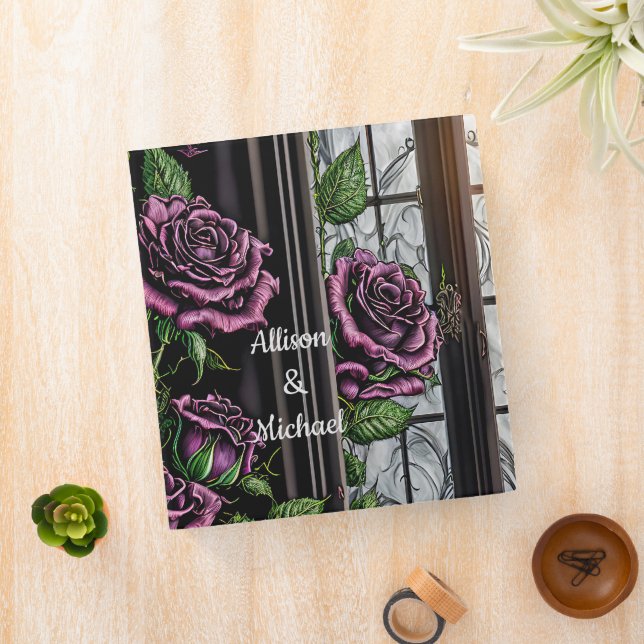 Purple roses by the window - gothic style binder (In Situ)