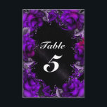 PURPLE Roses Floral Wedding Table Number Card<br><div class="desc">PURPLE Roses Floral Wedding Table Number Card. Look for matching items in my store. Contact me for a custom order.</div>
