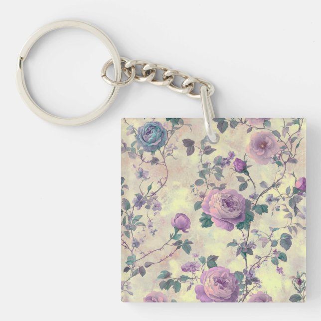 Purple Roses Keychain (Front)