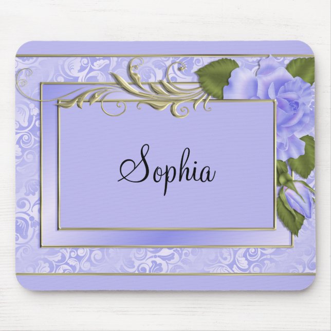 Purple Roses Mouse Pad (Front)