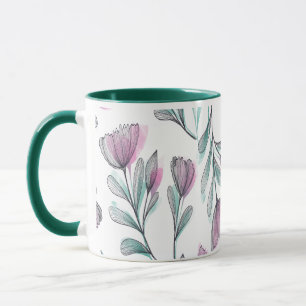 Purple roses mug