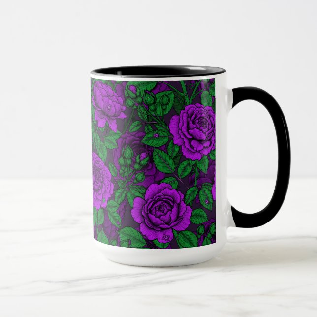Purple roses mug (Right)