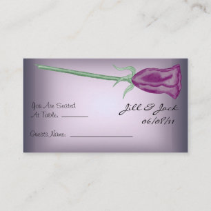 Purple Roses Seating Cards
