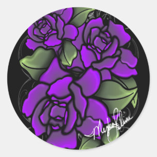 Purple Roses Stickers