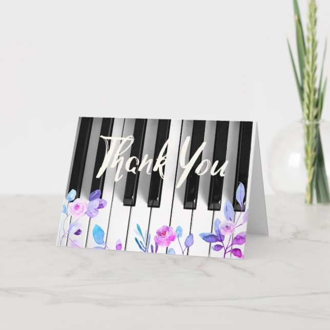 purple roses thank you card (Front)