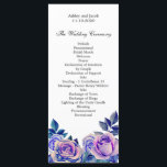 Purple roses wedding program. Floral ceremony Program<br><div class="desc">Matching items - https://goo.gl/vGyOj2 ♥ You can change colour or size of font: click on the button "Customize" ♥ Contact me,  please,  if you need additional items.</div>
