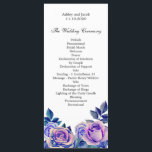 Purple roses wedding program. Floral ceremony Program<br><div class="desc">Matching items - https://goo.gl/vGyOj2 ♥ You can change colour or size of font: click on the button "Customize" ♥ Contact me,  please,  if you need additional items.</div>