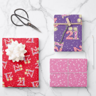 Purple, Rouge, Rose 21ème Anniversaire Papier 