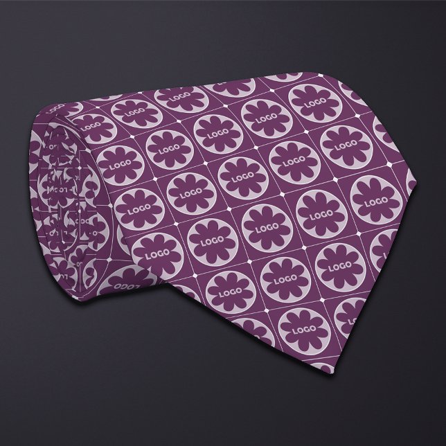 Purple Round Logo Pattern Tie (Creator Uploaded)