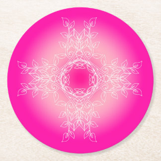 purple round paper coaster