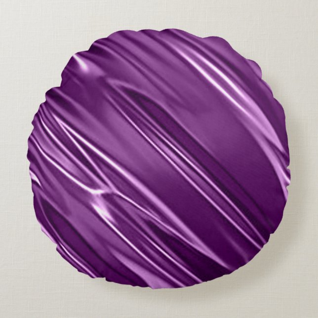 Purple round throw pillow. round pillow (Front)