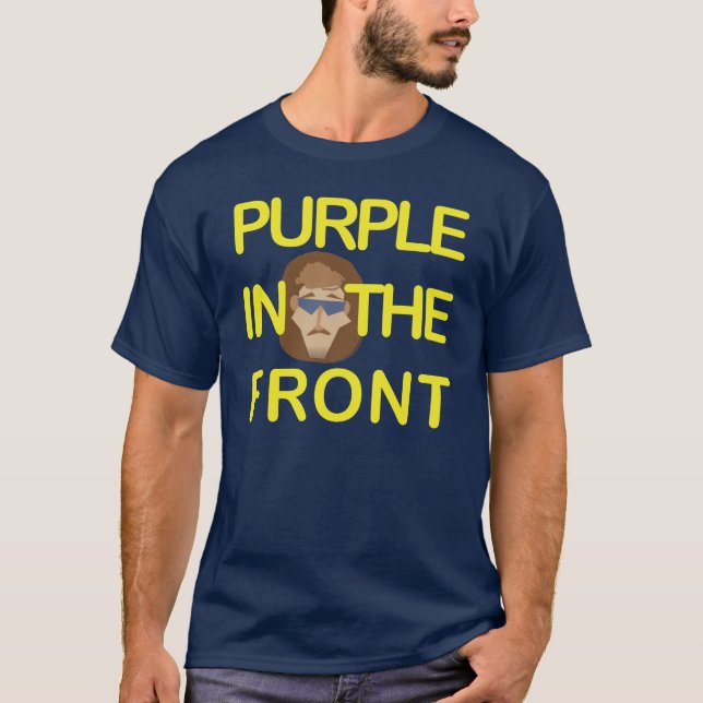 Purple Roundy Hockey Hair Tee (Front)