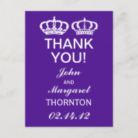 Purple Royal Couple Thank You