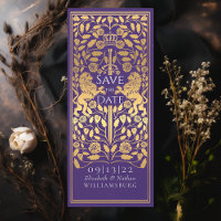 Purple Royal Lion Medieval Gold Wedding