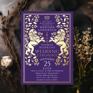 Purple Royal Lion Medieval Wedding