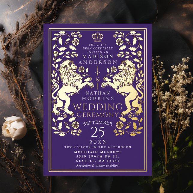 Purple Royal Lion Medieval Wedding  (Creator Uploaded)