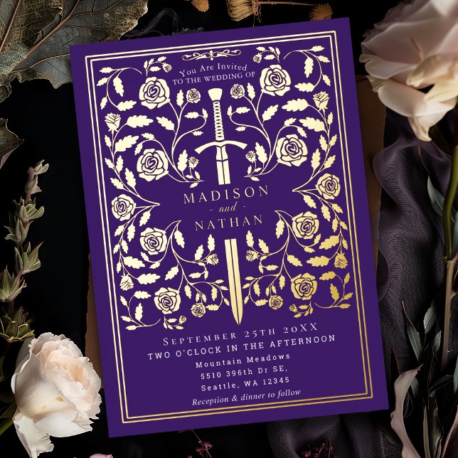 Purple Royal Medieval Sword Wedding (Creator Uploaded)