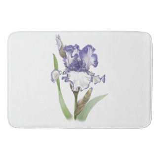 Purple Ruffled Iris Bath Mat