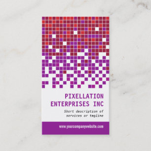 Purple Rust Pixel Modulation Business Card