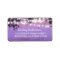 purple rustic address label with string lights